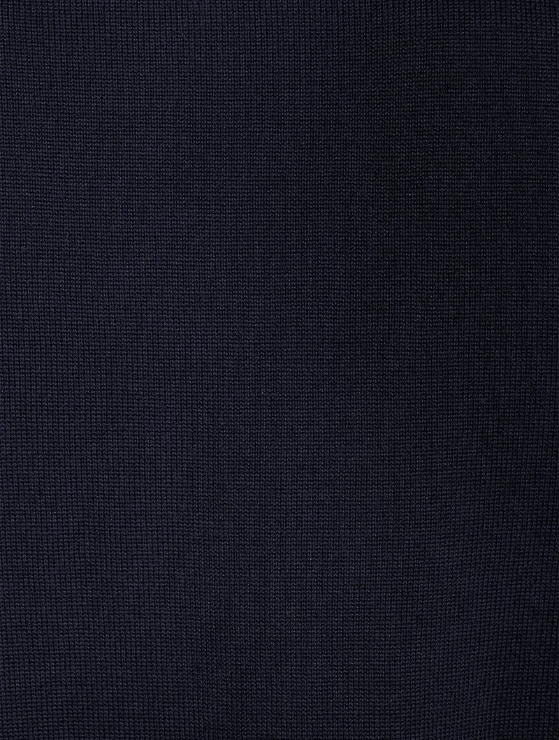 Oxford And Wool Cardigan Shirt Dress