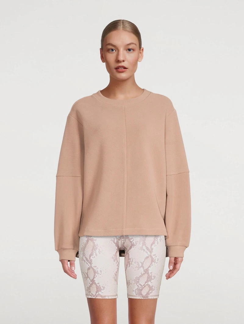 Vanetta Ribbed Crewneck Sweatshirt