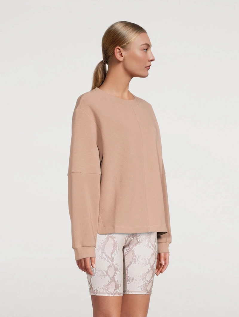 Vanetta Ribbed Crewneck Sweatshirt