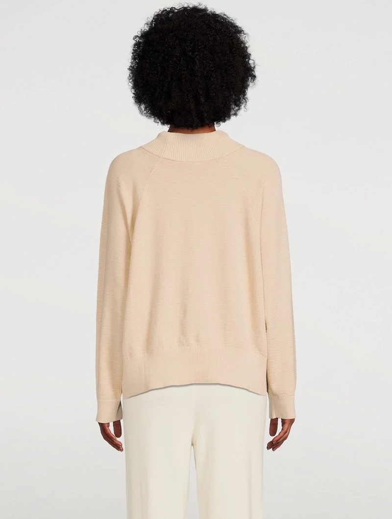 Maceo Cotton Knit Mockneck Sweatshirt