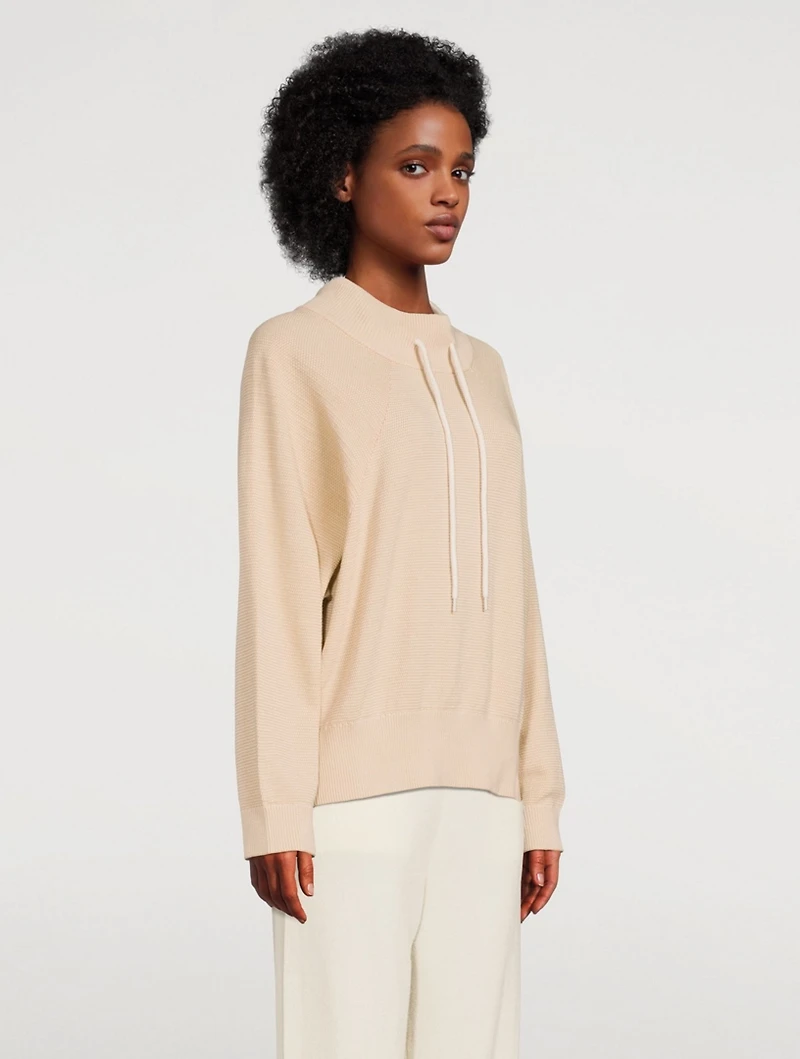 Maceo Cotton Knit Mockneck Sweatshirt