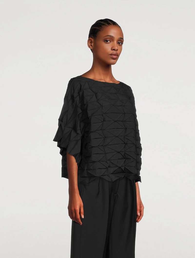 Polygon Pleats Top