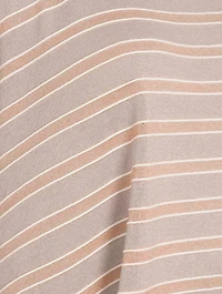 Crispy Sleeveless Midi Dress In Striped Print