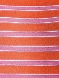 Crispy Cotton-Blend Top In Striped Print