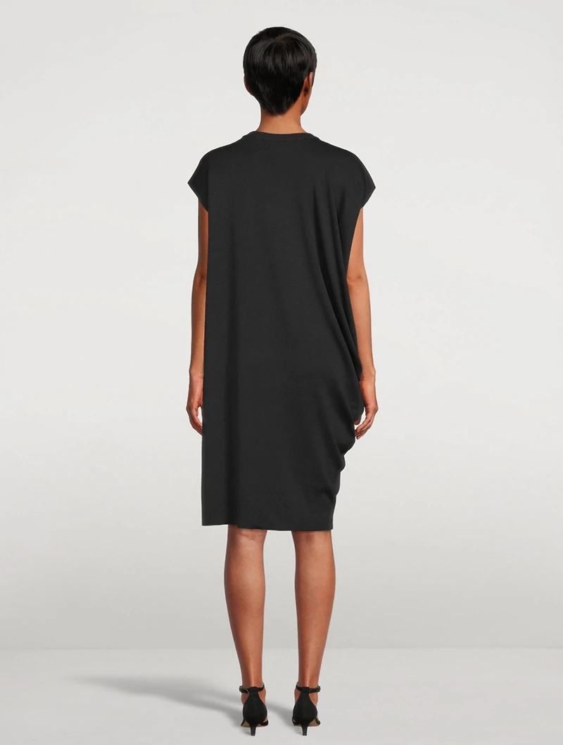 Silky Drape Knit Dress