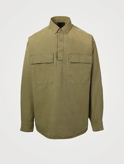 Military Canvas Pullover Shirt