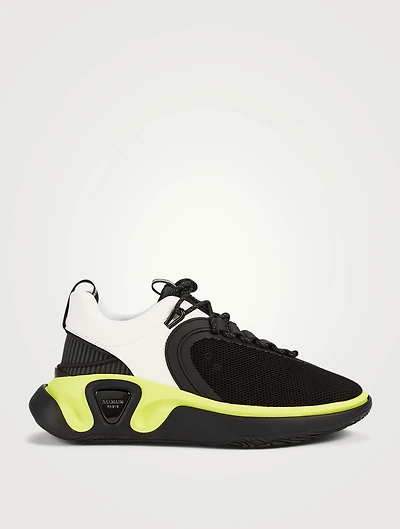 B-Runner Gummy Leather And Mesh Sneakers
