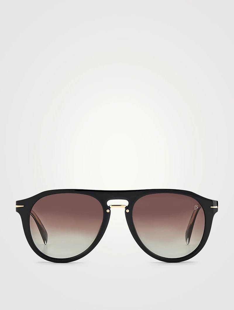 Aviator Sunglasses With Clip-On Lenses