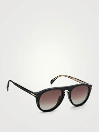Aviator Sunglasses With Clip-On Lenses