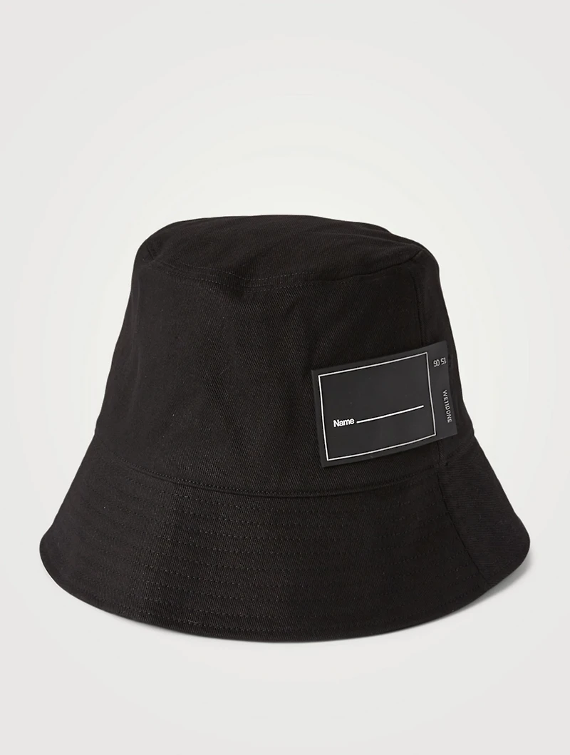 Logo Rubber Patch Canvas Bucket Hat