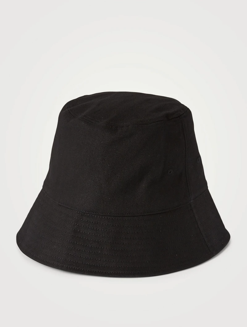 Logo Rubber Patch Canvas Bucket Hat