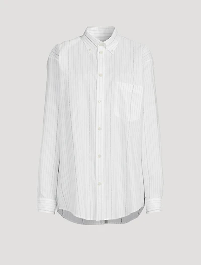 Logo Pinstripe Cotton Shirt