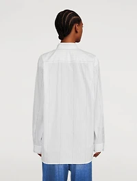 Logo Pinstripe Cotton Shirt