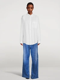 Logo Pinstripe Cotton Shirt