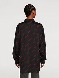 Oversized Shirt Logo Print