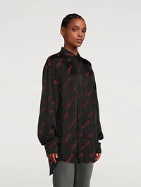 Oversized Shirt Logo Print