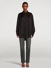 Oversized Shirt Logo Print
