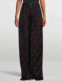 Embroidered Logo Pajama Pants