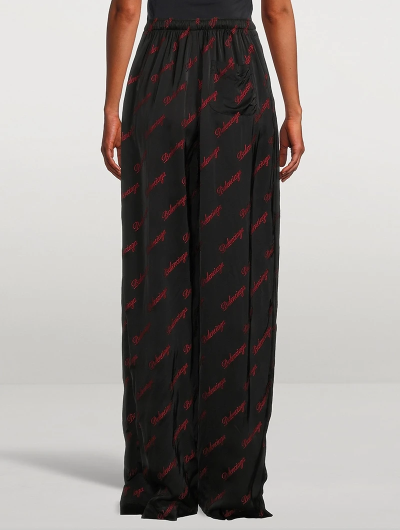 Embroidered Logo Pajama Pants