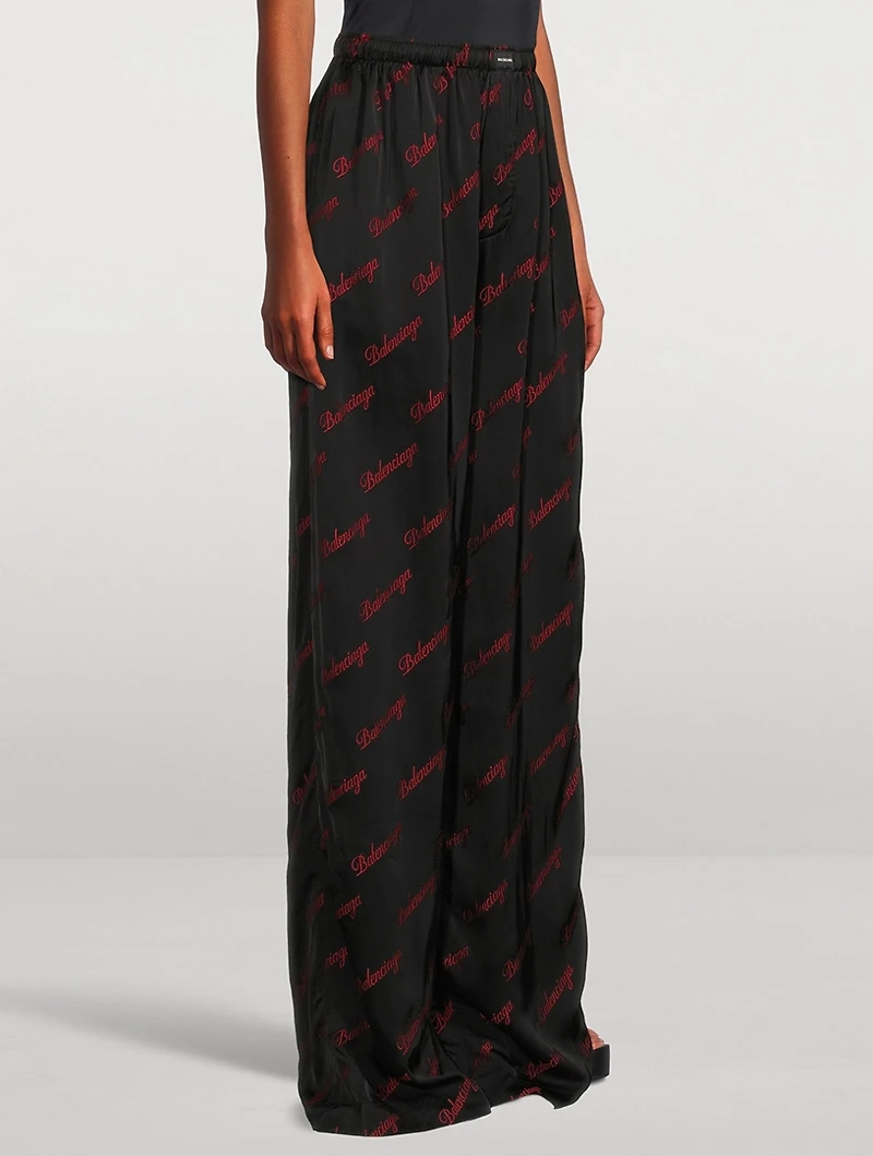 Embroidered Logo Pajama Pants
