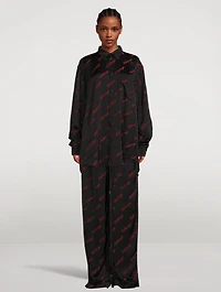 Embroidered Logo Pajama Pants