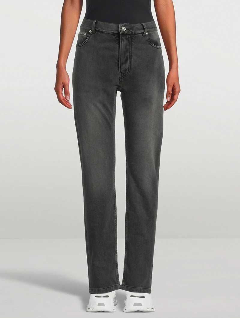 Trompe-L'œil Straight-Leg Jeans