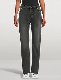 Trompe-L'œil Straight-Leg Jeans