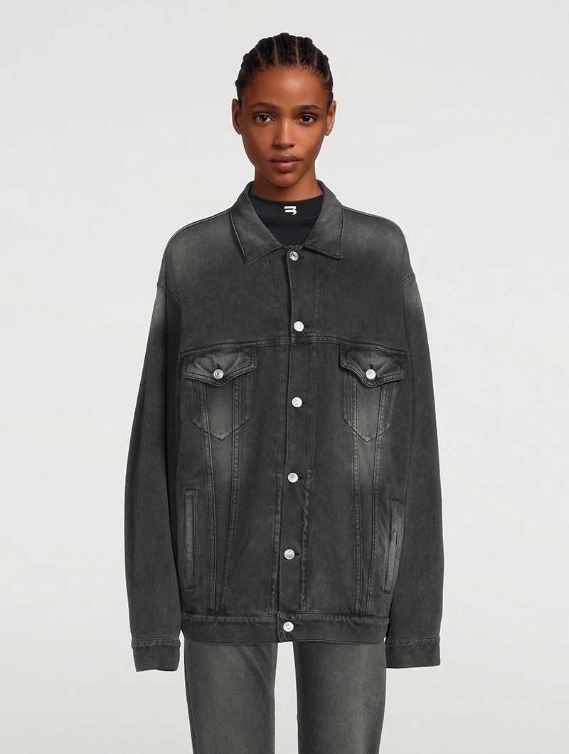 Trompe-L'œil Denim Jersey Jacket