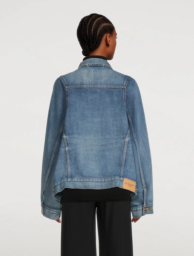 Bell-Sleeve Denim Jacket
