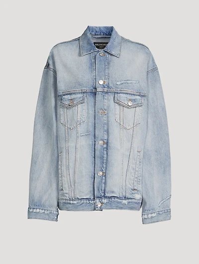 Barcode Oversized Denim Jacket