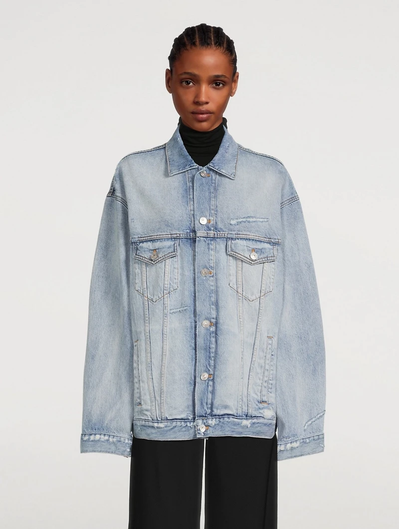 Barcode Oversized Denim Jacket