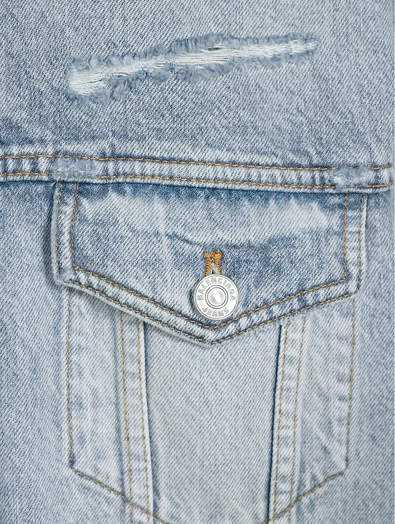 Barcode Oversized Denim Jacket
