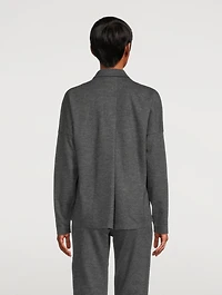 Wool Jersey Zip Blouse