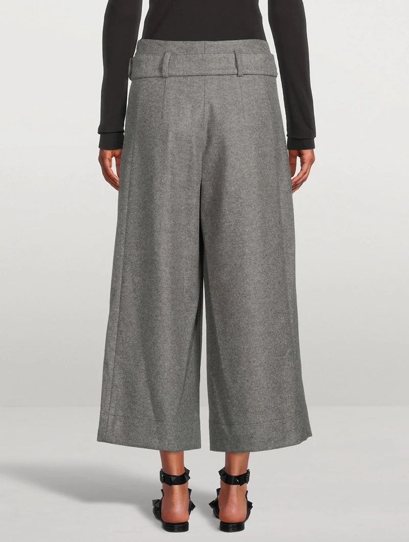 Fiorella Belted Wool Culottes