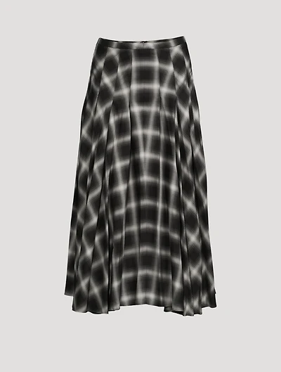 Midi Skirt Checkerboard Print