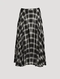 Midi Skirt Checkerboard Print