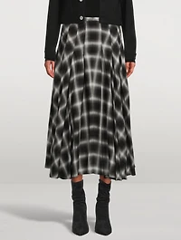 Midi Skirt Checkerboard Print