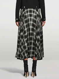 Midi Skirt Checkerboard Print