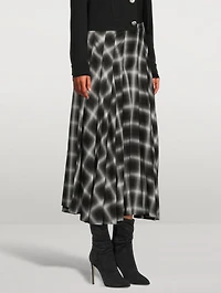 Midi Skirt Checkerboard Print