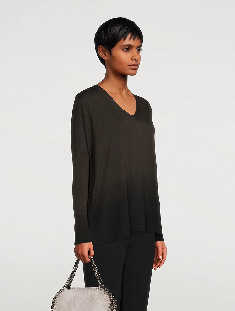 Dip-Dye Virgin Wool Sweater