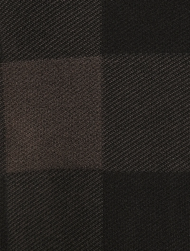 Virgin Wool Sweater Checkerboard Print