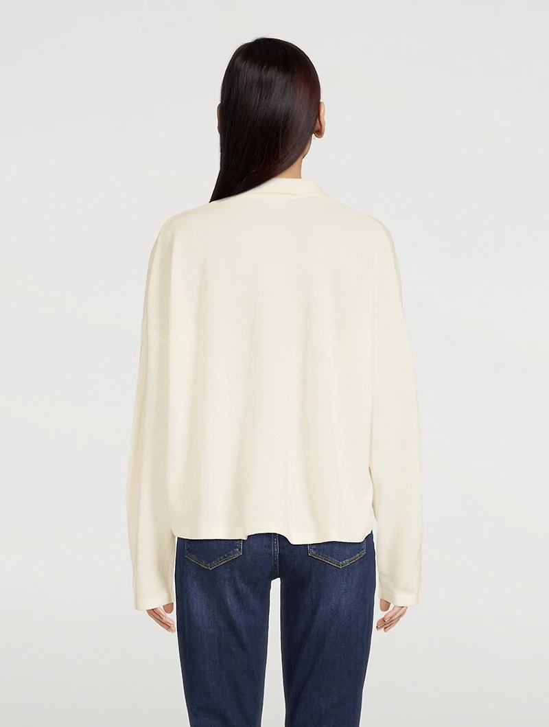 Virgin Wool And Cashmere Polo Sweater