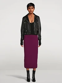 Cashmere And Virgin Wool Pencil Skirt