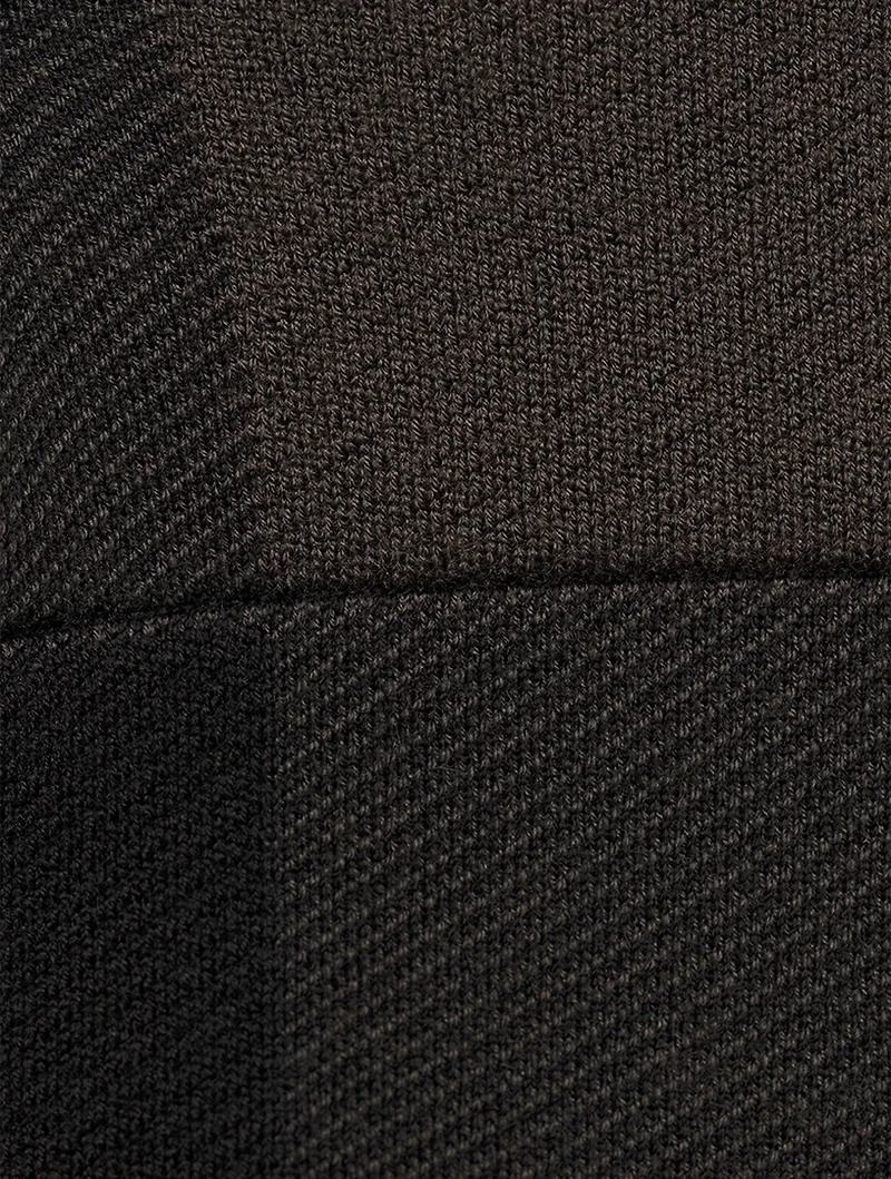 Stretch Virgin Wool Pencil Skirt Checkerboard Print