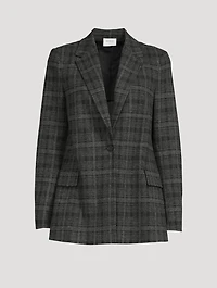 Tartan Boyfriend Blazer Check Print