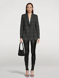 Tartan Boyfriend Blazer Check Print
