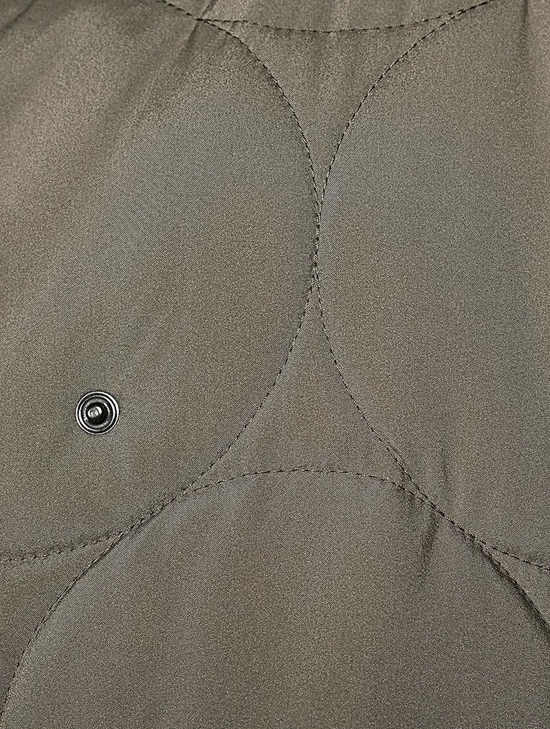 Quilted Coat With Belt