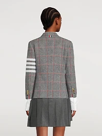 Windowpane Jacquard Wool Blazer