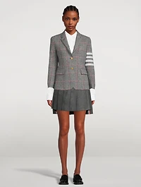 Windowpane Jacquard Wool Blazer