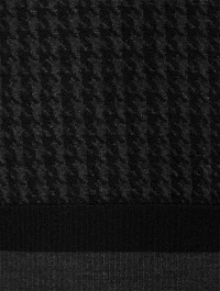 Micro Houndstooth Jacquard Merino Wool Turtleneck Sweater